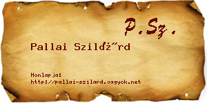 Pallai Szilárd névjegykártya