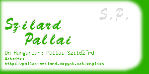 szilard pallai business card